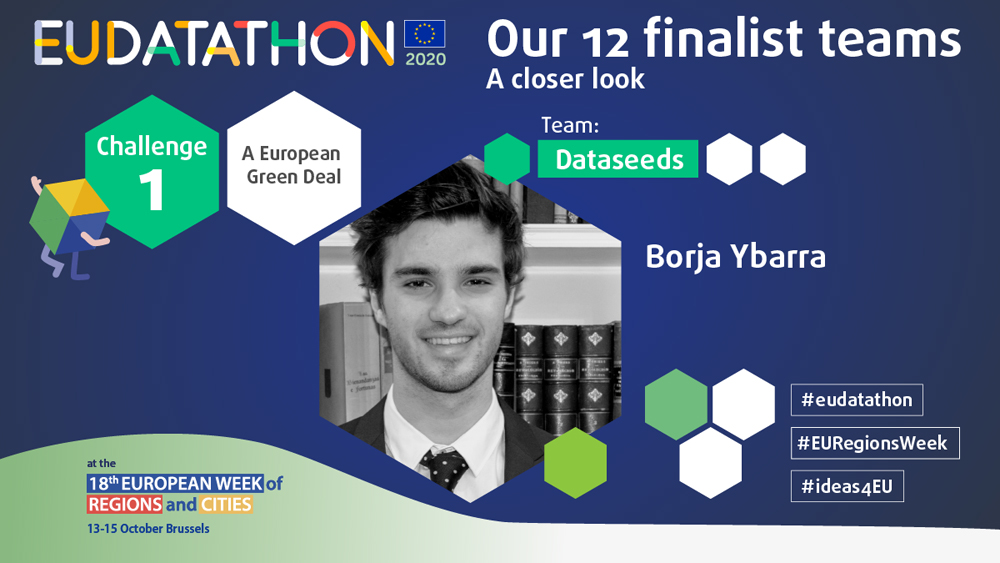 Borja Gascon Ybarra creador del proyecto Dataseeds presentado en EU datathon 2020