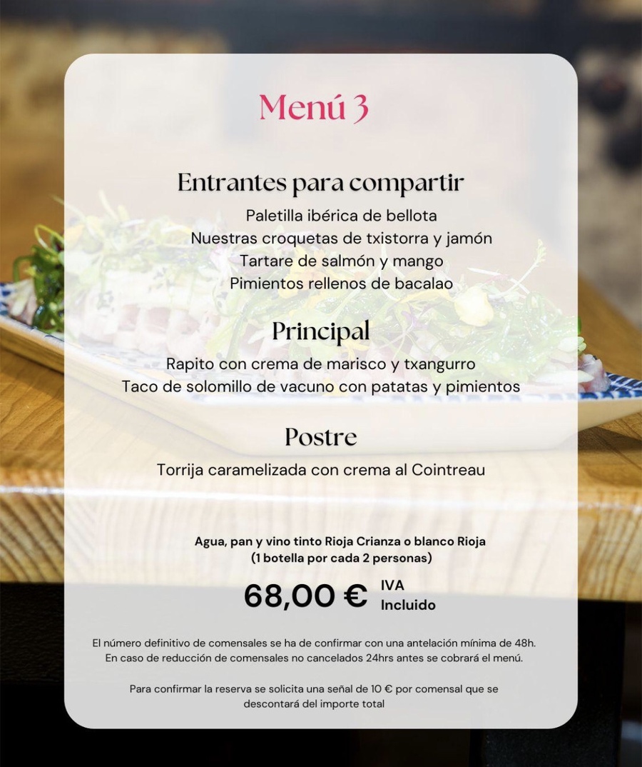 mejor menús de navidad de Bilbao en Lurrina