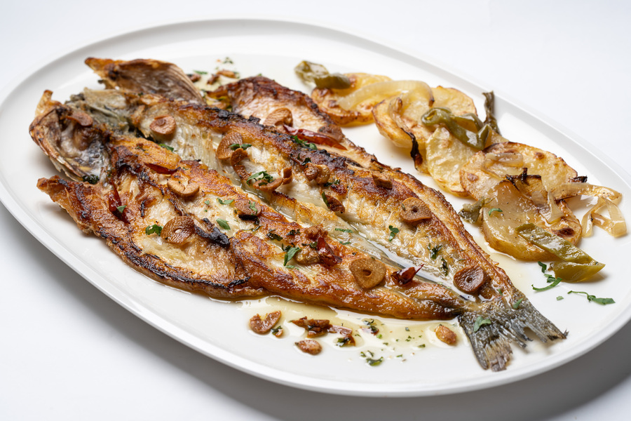 Lubina un plato clásico de Bilbao