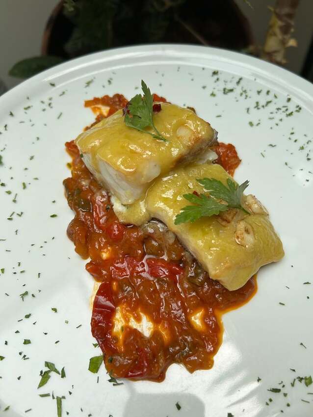 bacalao en Bilbao con salsa a la vizcaína